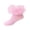 Pink, variant on Ruffle Socks for Toddler Baby Girls Double FrillyDress Socks Kids Ankle Tutu Socks