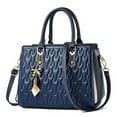 thumbnail image 1 of LHSHID Retro Embroided Thread Leather Top-handle Bag Designer Female Handbag Middle-aged Pendant Crossbody Bag Purse sac, 1 of 6