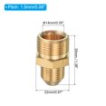 thumbnail image 2 of Unique Bargains Pipe Fitting, M22 to G3/8 Male Thread 1.38 Inch for Water Pipes, Gold, 2 of 5
