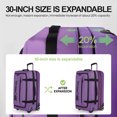 thumbnail image 3 of 3 Piece Softside Luggage Set, Expandable Suitcases with Wheels, Heavy-Duty Waterproof Travel Bags, 20/26/30 in, Purple - TA069, 3 of 9