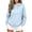 Sky Blue, variant on Waffle Zip Up Hoodie Women Casual Drawstring Sweatshirt | Full Zip Closure, Casual Fall Wear, Stand Collar, Multiple Colors, Long Sleeve, Lightweight, No Pocket, #01_Gray, L
