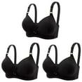 thumbnail image 2 of LLYWEY Bra for Older Women on Sale Lace Push up Bra Ladies Lace Bra Style-1418 Women's Plus Seamless Bra Feature Adult Female Sports Sports Bras Black 38B, 2 of 4