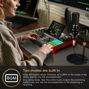 Tenlamp DJ Mixer Podcast Kit BM800-G10 Condenser Microphone Metal Stand Powered Mixer Bluetooth Rechargeable Battery