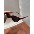 thumbnail image 6 of 1pc Retro Red Cat Eye Glasses for Women – Minimalist Frame, Summer Beach & Vacation Style, 6 of 8