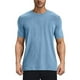 thumbnail image 2 of Tops para hombre, blusas y camisas de cuello redondo y manga corta para hombre, jersey deportivo informal elástico de color liso para hombre, blusas de poliéster de manga corta con cuello redondo para, 2 of 9