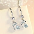 thumbnail image 2 of Fiudx Pendientes de Mujer Pendientes de Temperamento Pendientes de Diamantes de Cristal, 2 of 2