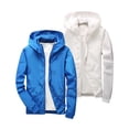 thumbnail image 3 of DxhmoneyHX Girls 2 Pack Full Zip Hooded Rain Jacket Long Sleeve Waterproof Windproof Soft Shell Coat Lightweight Windbreaker for Camping Cycling 4‑12 Years, 3 of 6