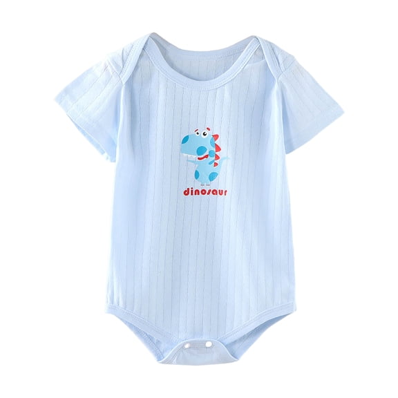 KPOPLK Summer Newborn Infant Boy Outfit Mamas Baby Boy Clothes Boy Oversized Romper Shirts Short Sleeve Onesie Size 0-3 Months,Sky Blue