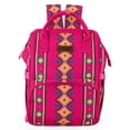 thumbnail image 6 of Wrangler Aztec Travel Backpack Baby Bag for Women with Stroller Strap and Side Bottle Pockets Organized Diaper Bag, Hot Pink, 6 of 8