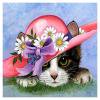thumbnail image 2 of Cuadros Decorativos 5D DIY diamante pintura gato Cruz puntada bordado pedrería mosaico Kits hogar pared decoración Tmvgtek embutido en tela, 2 of 4
