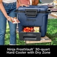 thumbnail image 3 of Ninja FrostVault 30-Qt Hard Cooler with Cold Dry Zone, Integrated Fridge-Temp Dry Storage Drawer, Premium Heavy-Duty Insulated Cooler, Keeps Ice for Days, FB131BL Lakeshore Blue, 3 of 9
