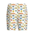 thumbnail image 2 of Lsque Cartoon Transport Mens Sleep Pajama Shorts,Short Pajama Pants, Cotton Ultra-Soft Knit-Medium, 2 of 9