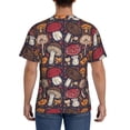 thumbnail image 3 of Vsdgher Forest Wild Mushroom Print Men's Dry Fit Mesh Athletic Shirts Moisture Wicking Tennis T-Shirt Tops, 3 of 9