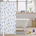 thumbnail image 3 of Manfei Sparkle Stars Print Shower Curtain 72Wx72L,Playful Design Bathroom Curtain,Light Blue White, 3 of 5