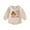 Beige, variant on Gunia Baby Girl Thanksgiving Outfit Long Sleeve Turkey Embroidery Printing Pullover Romper Sweatshirt Bodysuits Girls Outfits,Beige 6-12 Months