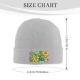 thumbnail image 3 of ZICANCN Flowers Floral Background Knit Beanie Hat, Winter Cap Soft Warm Classic Hats for Men Women, Gray, 3 of 8