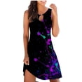 thumbnail image 2 of Fankiway Robe Débardeur Décontractée d'Été Imprimée pour Femmes Robe de Plage Sans Manches Robes d'Été pour Femmes Liquidation Robes pour Femmes Grande Taille Liquidation, 2 of 5