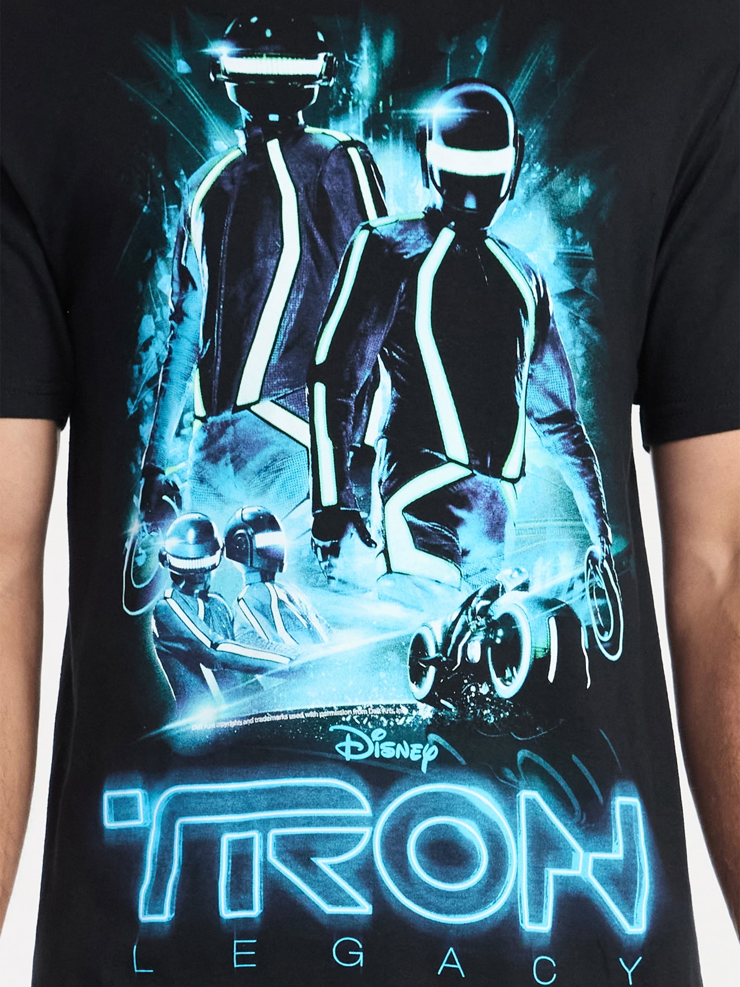 Disney Tron Legacy Men's and Big Men's Graphic Tee with Short Sleeves, Sizes S-3XL