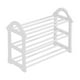 thumbnail image 2 of Organizador de zapatero Estante de almacenamiento de plástico de 3 niveles | Zapatero que ahorra espacio para la entrada del armario del dormitorio | Fácil de instalar, sostiene varios pares, blanco, 2 of 6