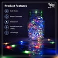 thumbnail image 3 of WYZworks 33 feet 100 LEDs String Starry Fairy Lights, 8 Modes w/6H Timer, Weather-Resistant, Transparent Wire, Plug-in, Multi-Colored, 3 of 8