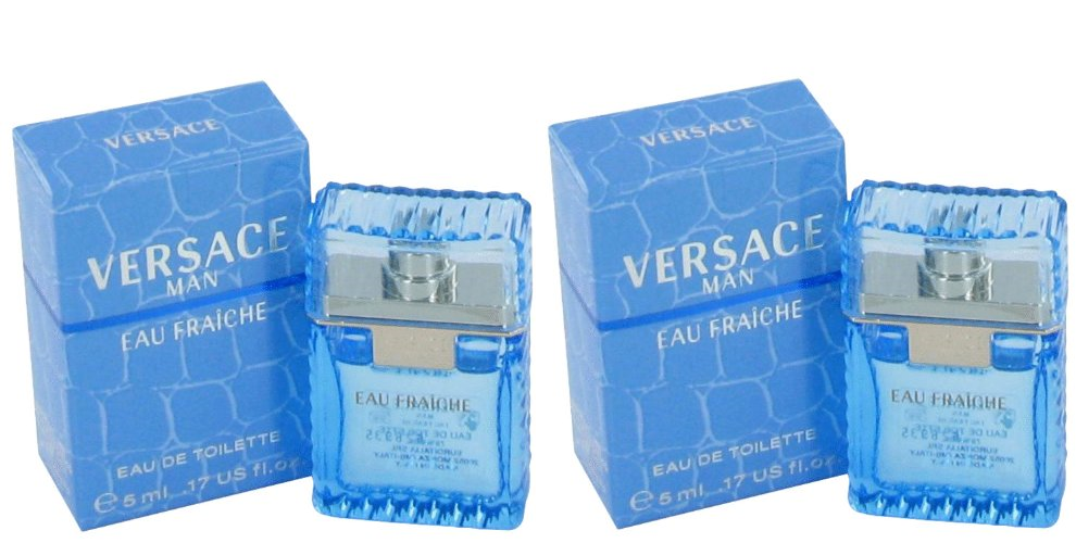 Versace Man Eau Fraiche (PACK OF 2 X 0.17 oz) By Gianni Versace EDT for