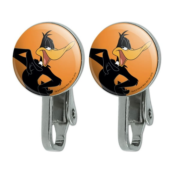 Looney Tunes Daffy Duck Novelty Clip-On Stud Earrings