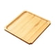 thumbnail image 2 of Bandeja de snacks de madera estilo japonés • Bandeja personalizable de snacks de madera de bambú • Diseño de flores cuadradas de 3 compartimentos • Uso casero de té de postre, 2 of 6