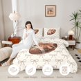 thumbnail image 3 of Erosebridal Girls Sport Bow Football Twin Comforter Sets 3-Piece,Brown Bowtie Rugby Bedding Set for Kids Teens Boys,Ultra Soft Home Decor, 3 of 6