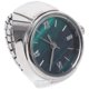 thumbnail image 1 of Reloj de dedo con números romanos, anillo de cuarzo redondo, joyería unisex para mujeres y hombres, para Navidad, cumpleaños y fiestas, color plata., 1 of 6