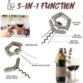 thumbnail image 2 of 3 in 1 Ah So Two Prong Wine Opener & Cork Remover Compatible with Older & Fragile Corks Easy Uncorking Compatible with Connoisseurs, 2 of 5