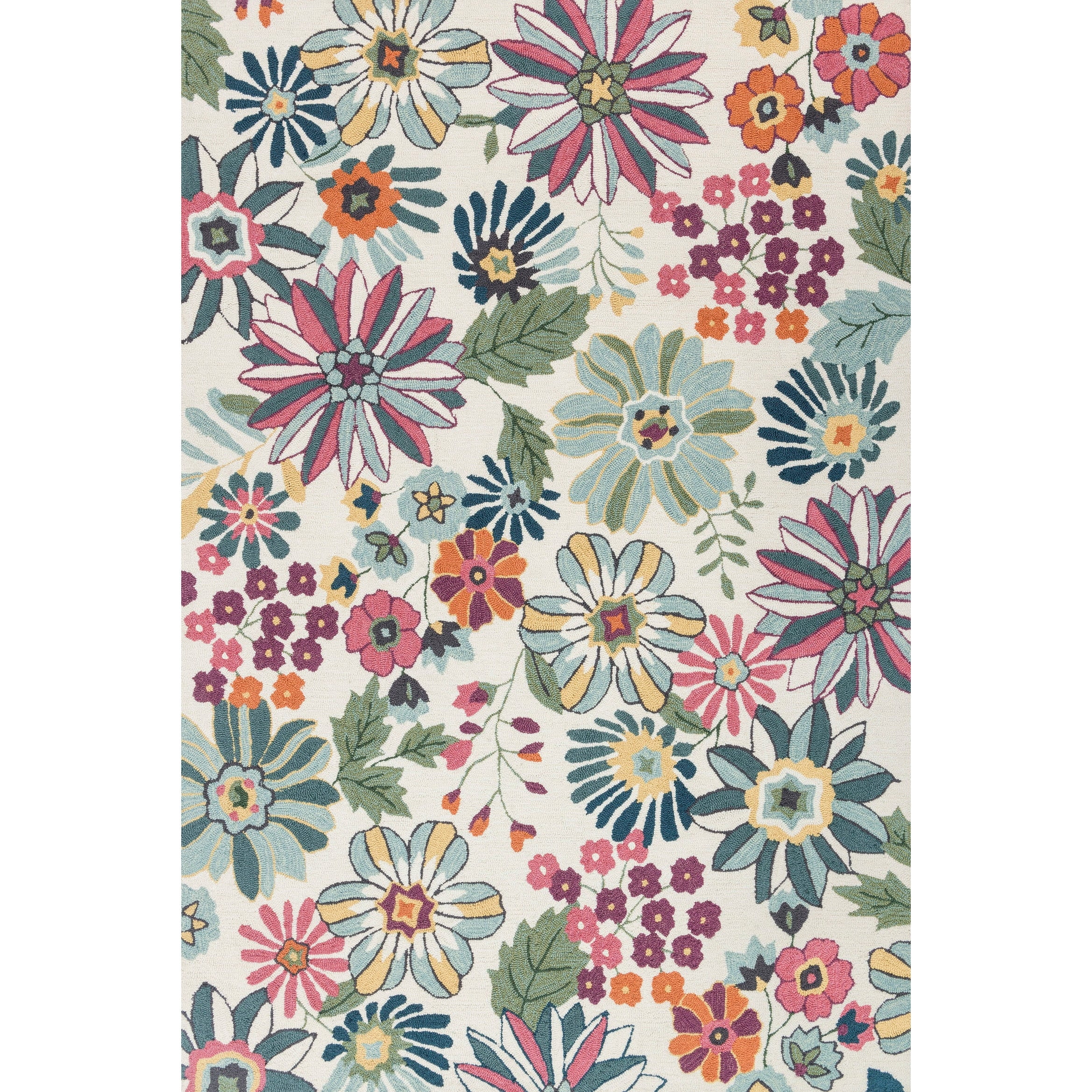 Alexander Home Charlotte Handhooked Floral Area Rug 2'3" x 3'9