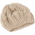 thumbnail image 2 of YooGuoGuo Women Winter Knitted Twisted Beret Cap Slouchy Crochet Beanie Hat Ladies Warm Beret Hat, 2 of 7