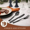 thumbnail image 6 of 24 Pieces Matte Black Silverware Set with Steak Knives for 4, Stainless Steel Flatware Utensils Set, Hand Wash Recommended, 6 of 7