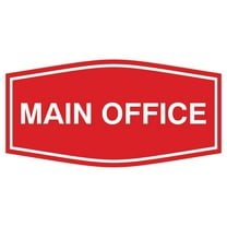 Fancy Main Office Sign (Red) - Medium
