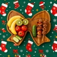 thumbnail image 3 of ACDANC 2026 New Christmas Serving Tray Platter Charcuterie Board Wooden Serving Dish Cutting Board Rustic Farmhouse Table Plate for Cheese Food Fruit Serving Platter 19Cm, 3 of 6