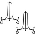 thumbnail image 1 of 2 Pack Iron Display Stand, Black Iron Easel Plate Display Photo Holder Stand, Displays Picture Frames, Decorative Plates,Tablets and Art 4 Inch, 1 of 7