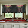 thumbnail image 3 of Yayeee Kitchen Curtains Set of 2 Light Filtering 57"x24" Over Sink Window Panels, UFO with Hearts Pattern, 3 of 7