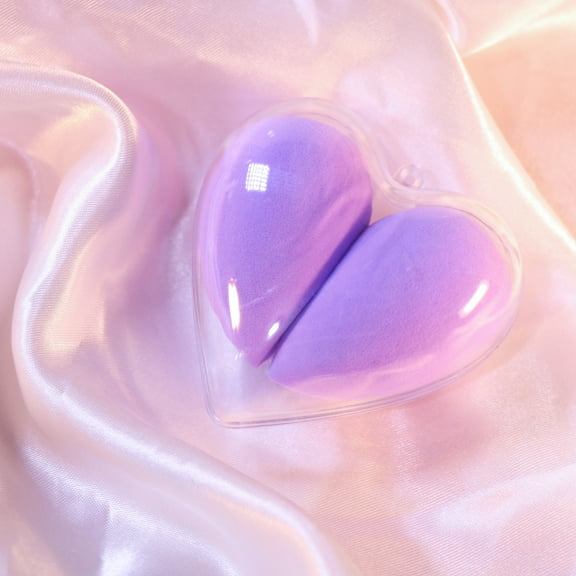 Nvzi-c Beauty Sponge Set 4 Pack, Makeup Blender Sponge For Liquid & Cream Makeup, Buildable Coverage, Foundation Sponge For Natural Base, Latex-Free Foam with Storage Box，Purple A32