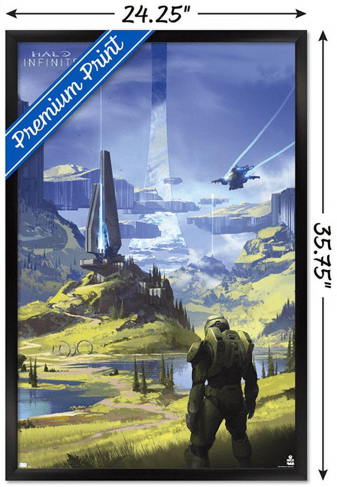 Halo Infinite - Master Chief Valley Wall Poster, 22.375" x 34", Framed