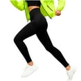 thumbnail image 1 of Pantalones de yoga para mujer, ajustados, de cintura alta, con realce de cadera, a rayas, con rosca, para uso externo., 1 of 8