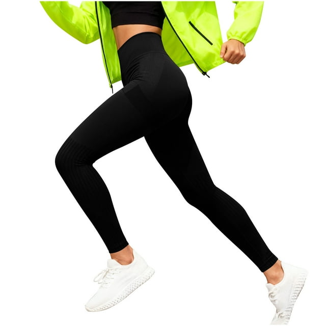 Pantalones de yoga para mujer, ajustados, de cintura alta, con realce de cadera, a rayas, con rosca, para uso externo.