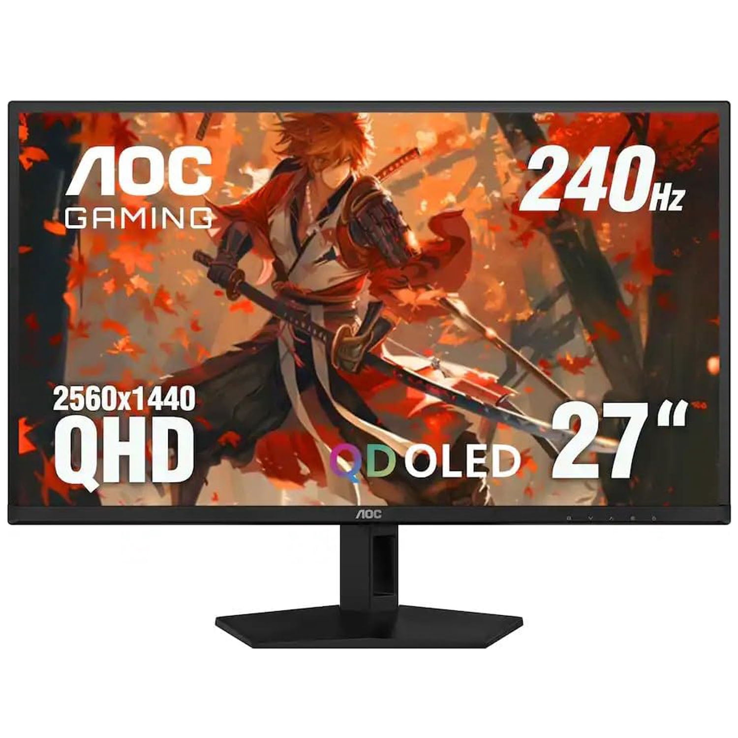 Restored AOC - 27” Q27G41ZDF QD-OLED, QHD, 240hz, G-Sync Compatible, .03ms, Gaming Monitor - Black
