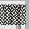 thumbnail image 5 of Ambesonne Abstract Valance & Curtain, Monochrome Geometric 70's, 55"x45", Eggshell and Dark Brown, 5 of 7