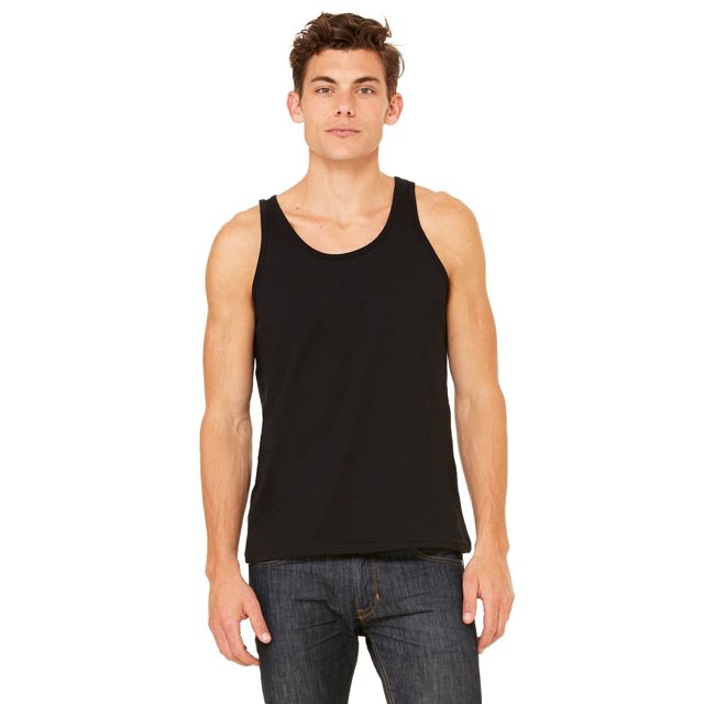 The Bella + Canvas Unisex Jersey Tank Top - BLACK - M
