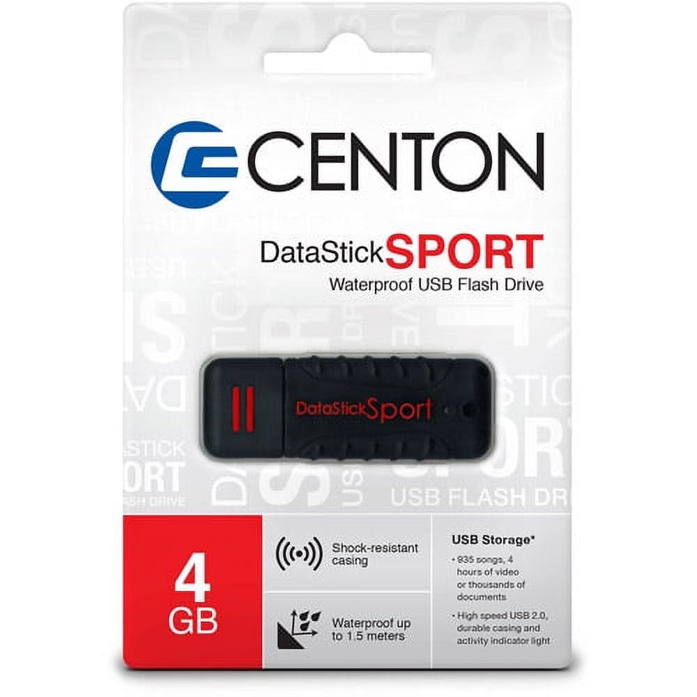 Centon Datastick Sport USB 2.0 (Black), 4GB
