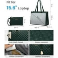 thumbnail image 5 of Lovevook Work Tote Bag for Women, Classic Quilted Pu Leather Handbag Purses with 15.6 in Laptop comparment and Insulated Lunch Compartment better for work lunch nurse college picnic drinks casul, 5 of 7