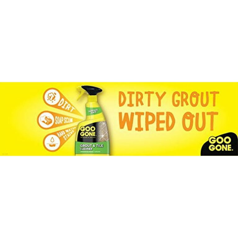 Goo Gone Grout & Tile Cleaner - 28 Ounce - Removes Tough Stains Dirt Caused  By Mold Mildew Soap Scum and Hard Water Staining - Safe on Tile Ceramic  Porcelain 
