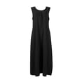 thumbnail image 3 of Aellinatey Women Summer Midi Dress Sleeveless Casual Beach Sundress Button Down Loose Spring Tank Dresses, 3 of 9