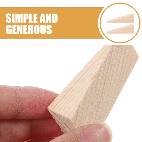 Masteelf 2Pcs Door Stopper Wedge Wooden Door Stopper Triangular Wooden Wedge Door Stop Door Bumper