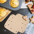 thumbnail image 6 of OUNONA  100 Pcs Cooking Paper Mat Ninja Fryer Air Parchment Round Oven Brown, 6 of 8